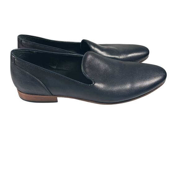 8 BY YOOX NAVY BLUE LEATHER LOAFER SHOES EU SIZE 42 US SIZE 9 - Picture 3 of 10